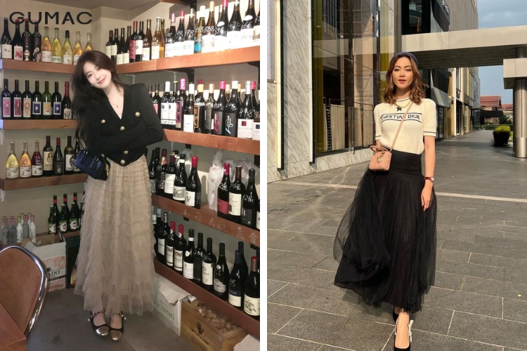 Váy rời xòe xếp ly dáng dài tutu